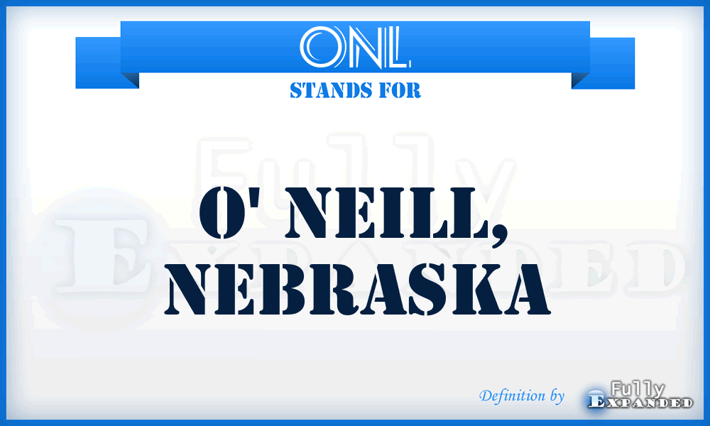 ONL - O' Neill, Nebraska