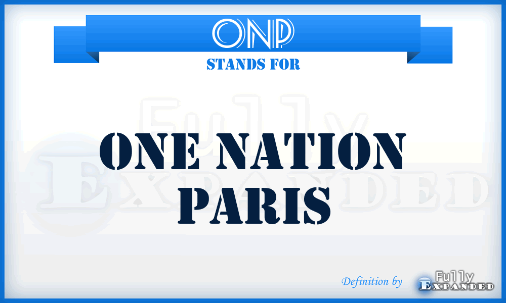 ONP - One Nation Paris