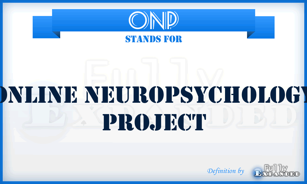 ONP - Online Neuropsychology Project