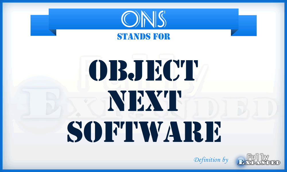 ONS - Object Next Software