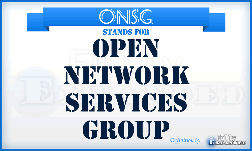 ONSG - Open Network Services Group