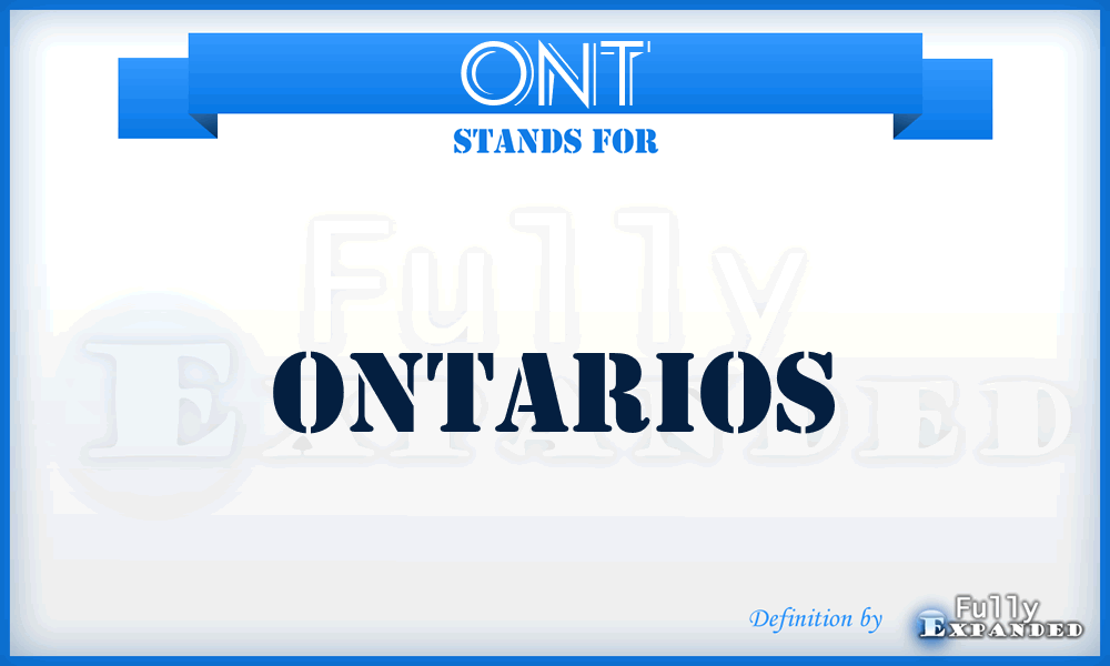 ONT - Ontarios