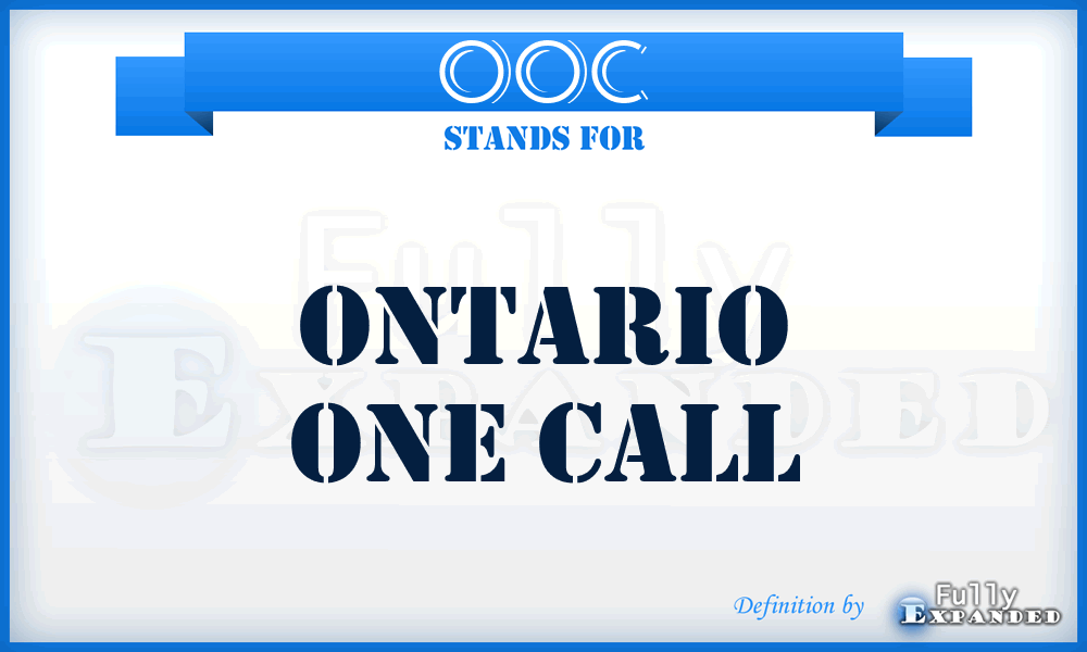 OOC - Ontario One Call