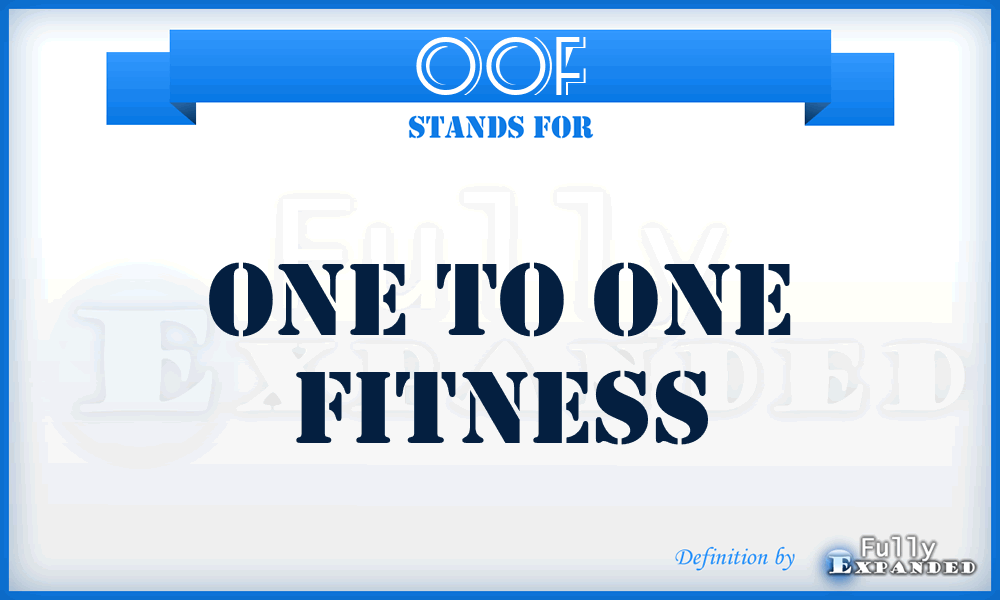 OOF - One to One Fitness