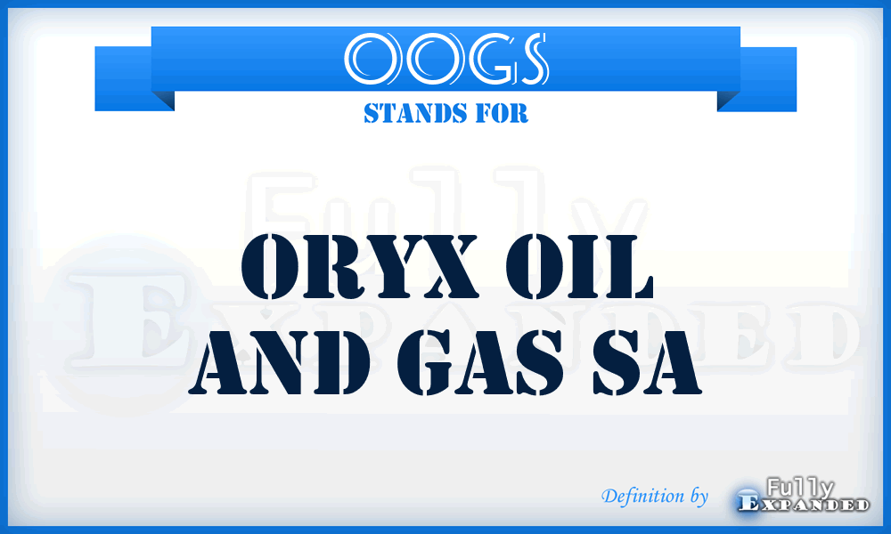 OOGS - Oryx Oil and Gas Sa