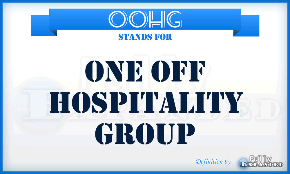 OOHG - One Off Hospitality Group