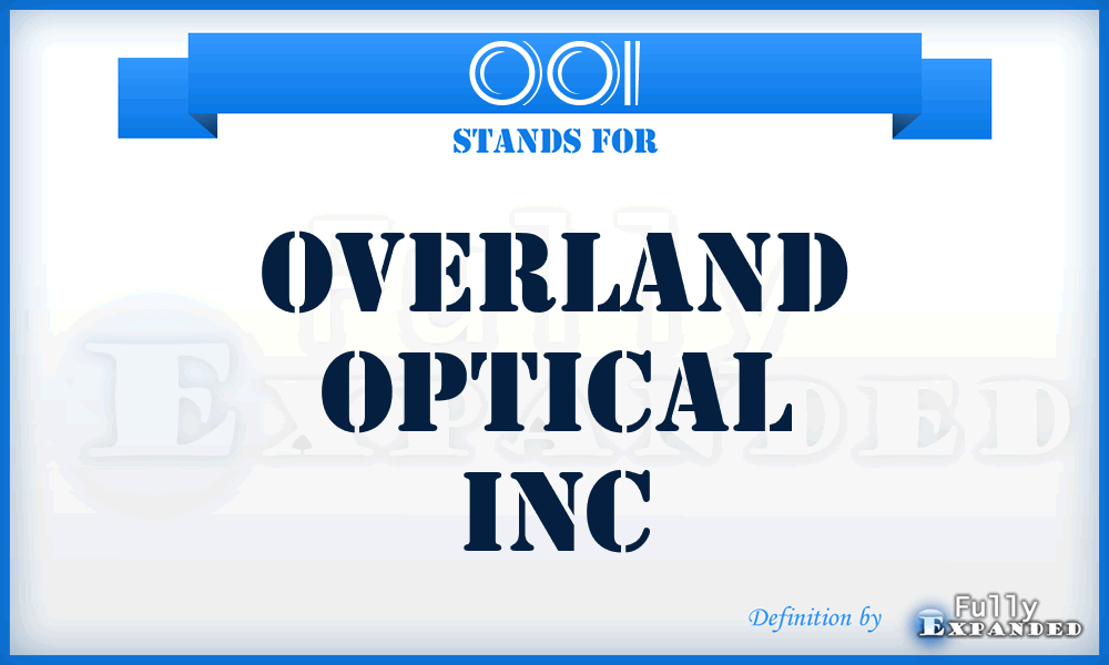 OOI - Overland Optical Inc