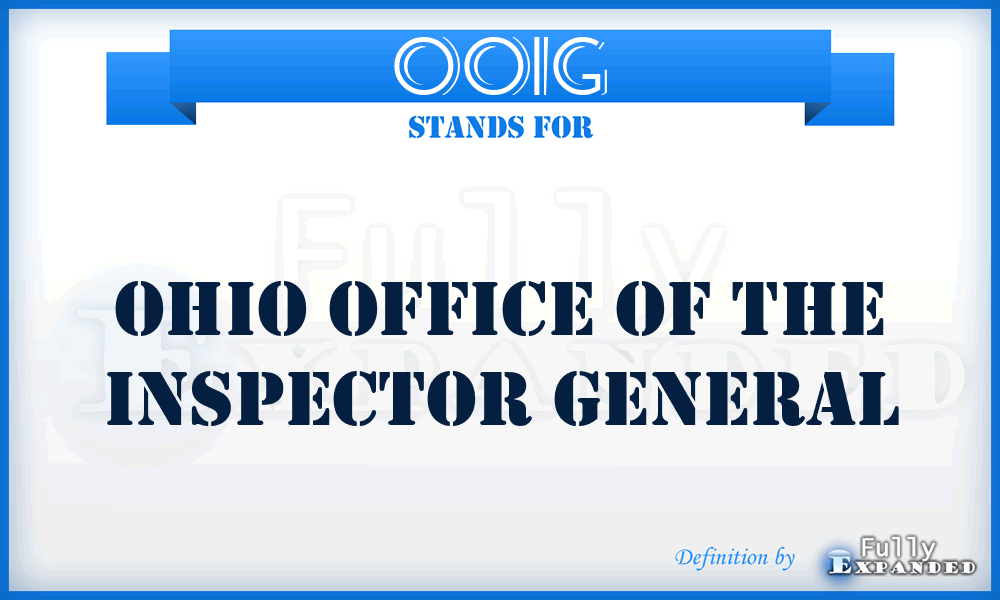 OOIG - Ohio Office of the Inspector General