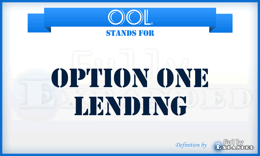OOL - Option One Lending