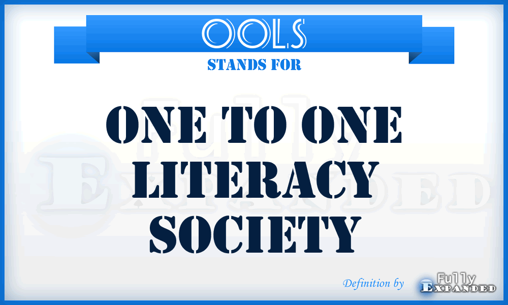 OOLS - One to One Literacy Society