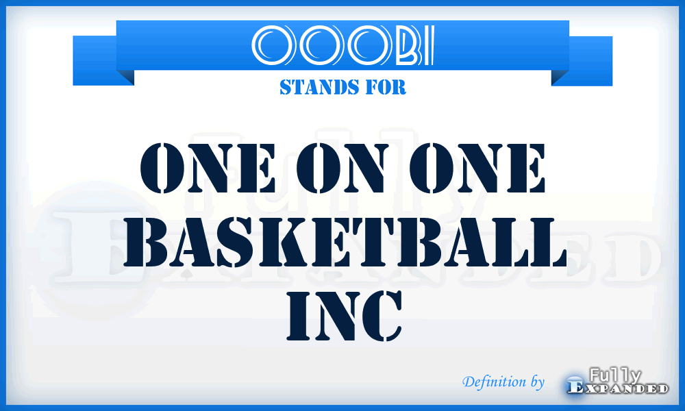 OOOBI - One On One Basketball Inc