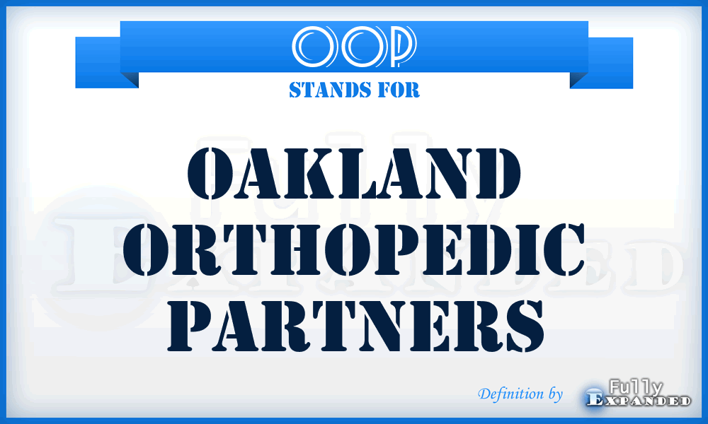 OOP - Oakland Orthopedic Partners