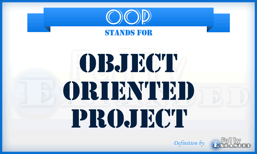 OOP - Object Oriented Project