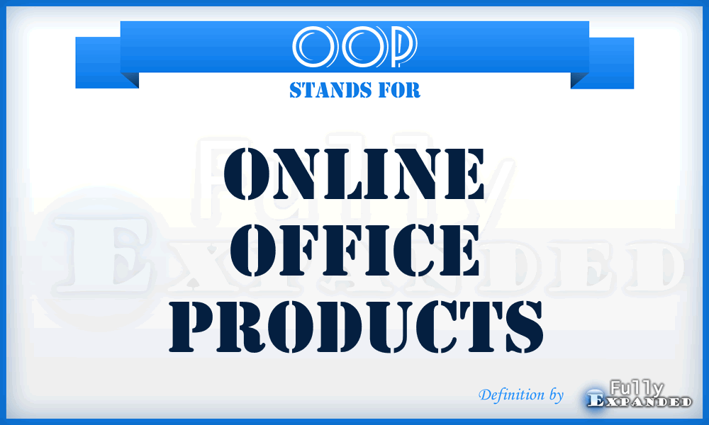 OOP - Online Office Products