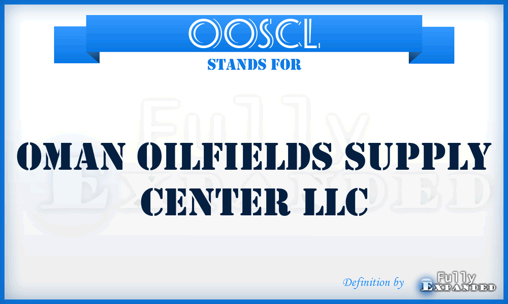 OOSCL - Oman Oilfields Supply Center LLC