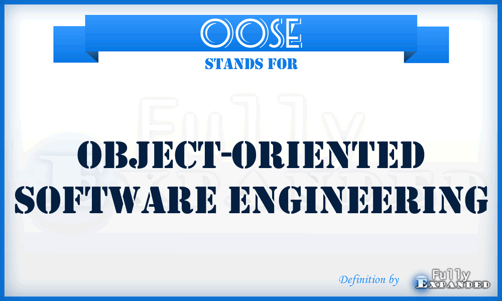 OOSE - Object-Oriented Software Engineering