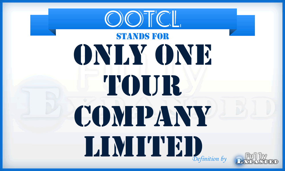 OOTCL - Only One Tour Company Limited