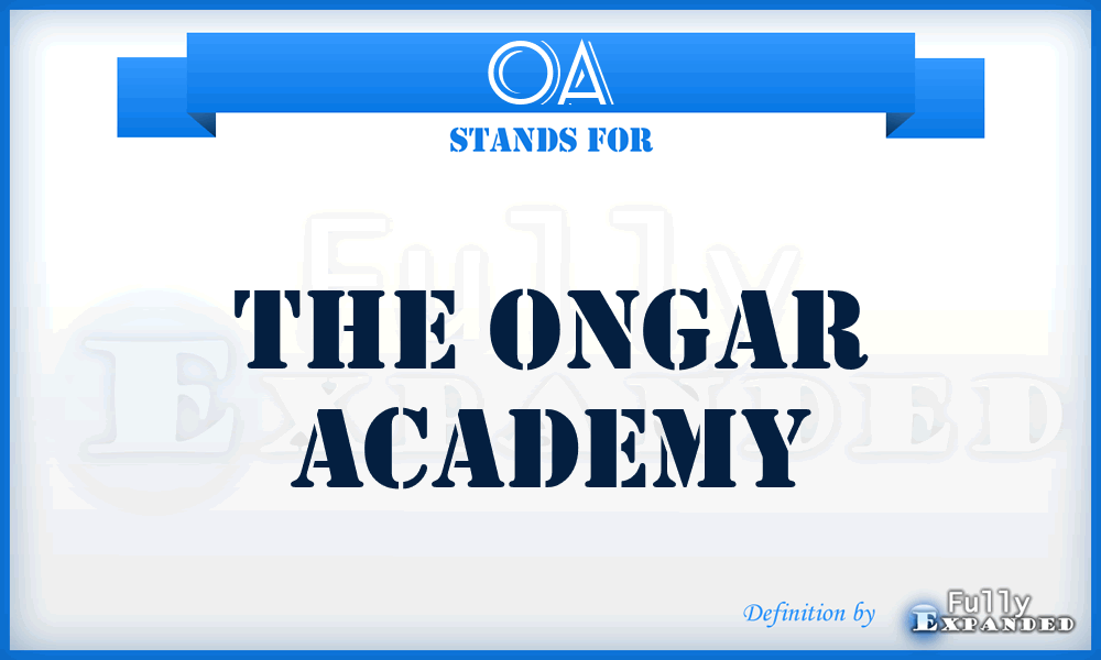 OA - The Ongar Academy