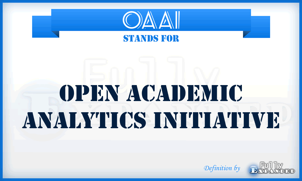 OAAI - Open Academic Analytics Initiative