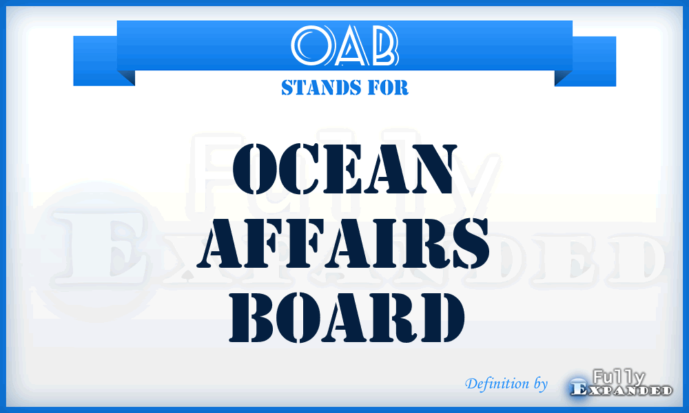 OAB - Ocean Affairs Board