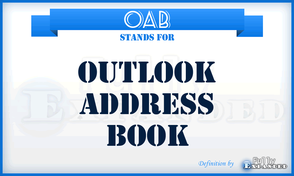 OAB - Outlook Address Book