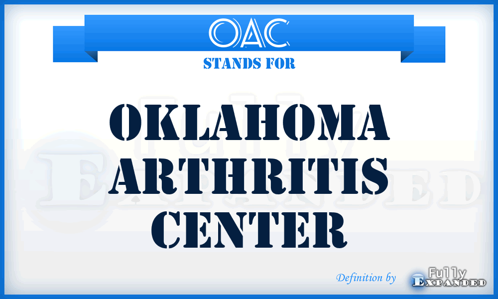 OAC - Oklahoma Arthritis Center