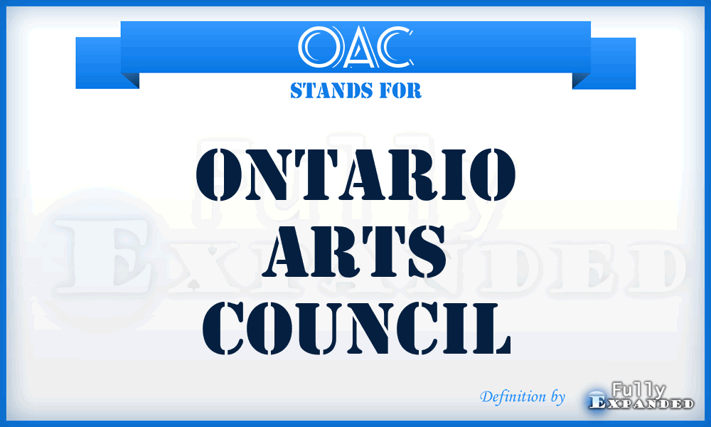 OAC - Ontario Arts Council