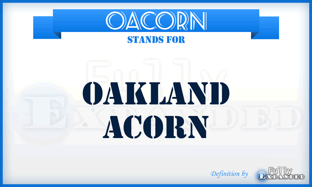 OACORN - Oakland ACORN