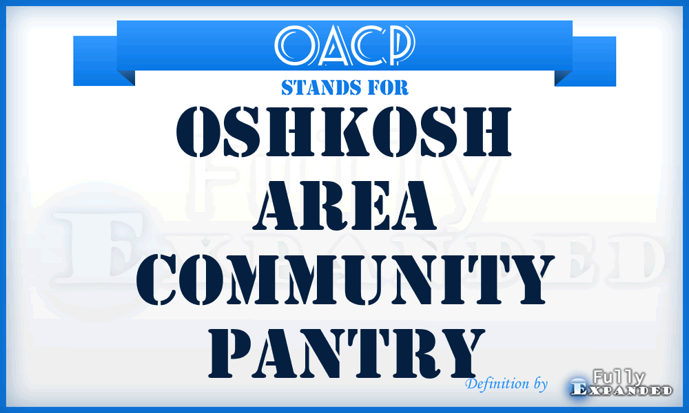 OACP - Oshkosh Area Community Pantry