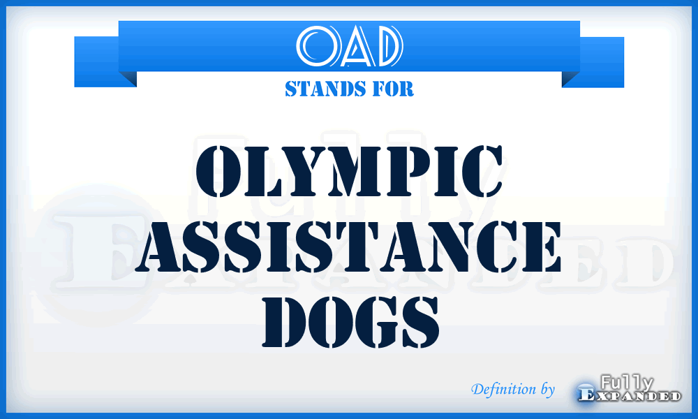 OAD - Olympic Assistance Dogs