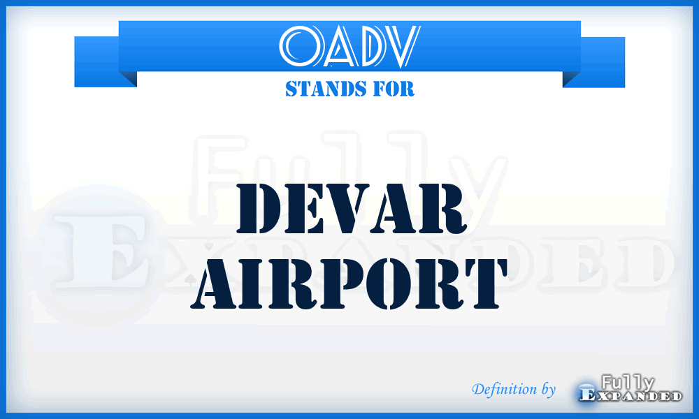 OADV - Devar airport