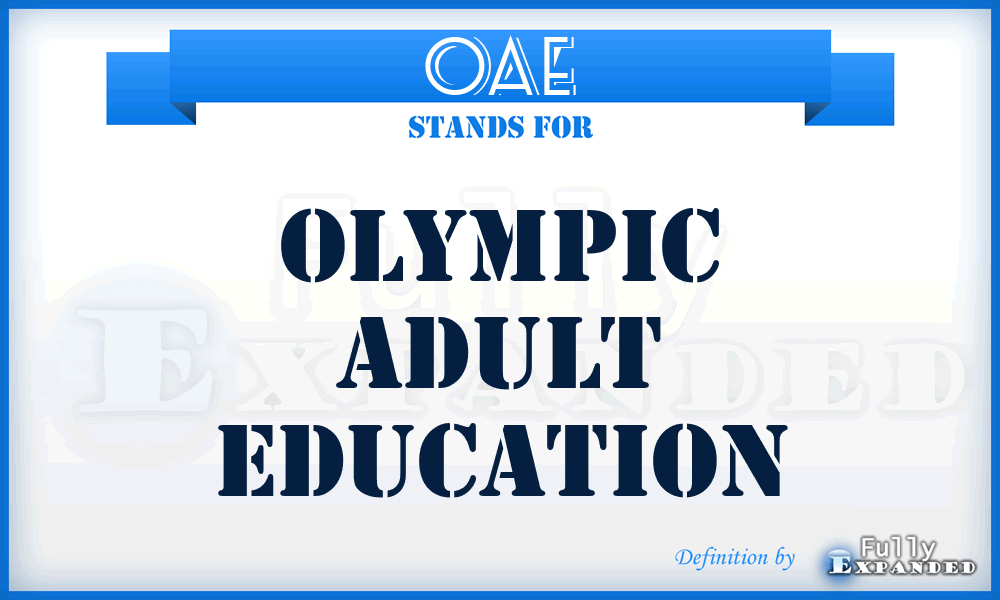 OAE - Olympic Adult Education