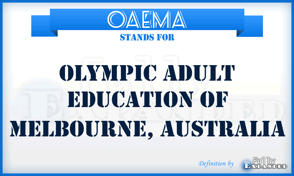 OAEMA - Olympic Adult Education of Melbourne, Australia