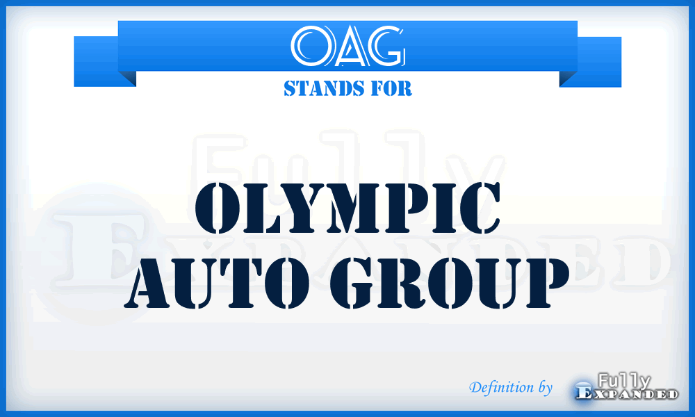 OAG - Olympic Auto Group