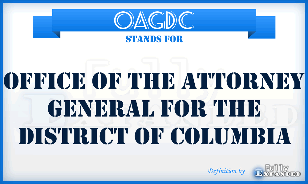 OAGDC - Office of the Attorney General for the District of Columbia