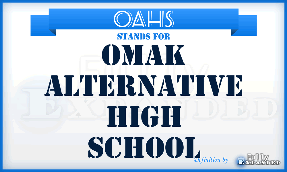 OAHS - Omak Alternative High School