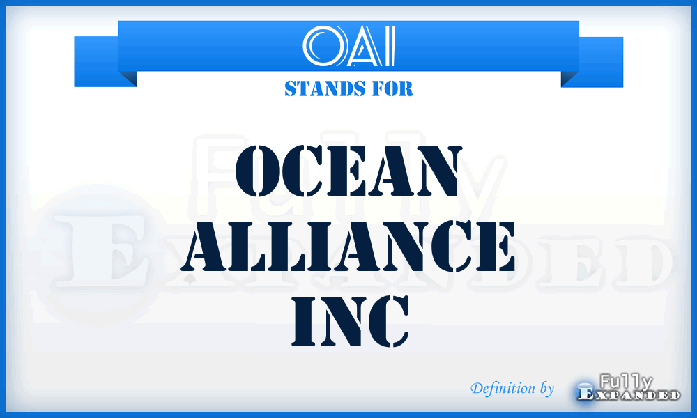 OAI - Ocean Alliance Inc