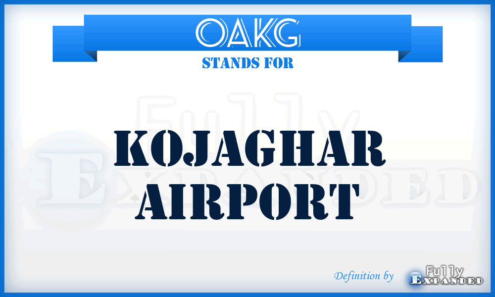 OAKG - Kojaghar airport