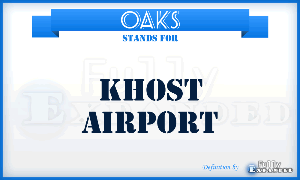 OAKS - Khost airport