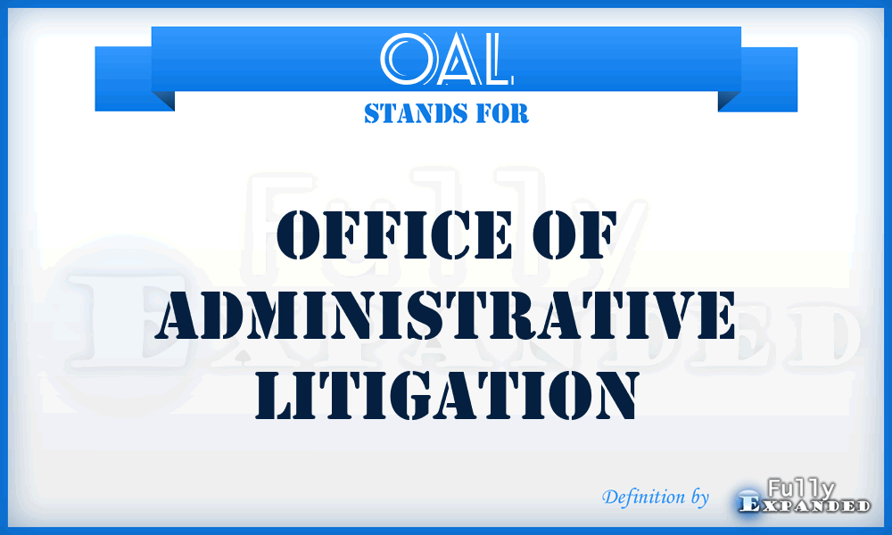 OAL - Office of Administrative Litigation