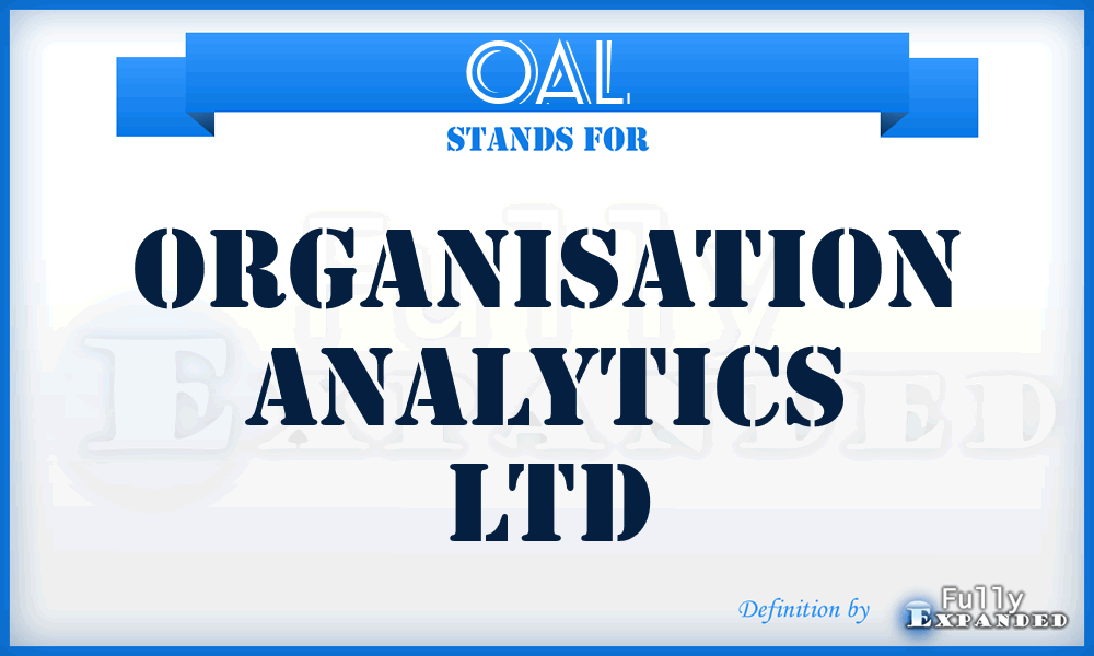 OAL - Organisation Analytics Ltd