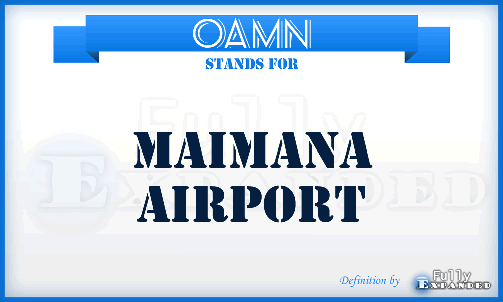 OAMN - Maimana airport