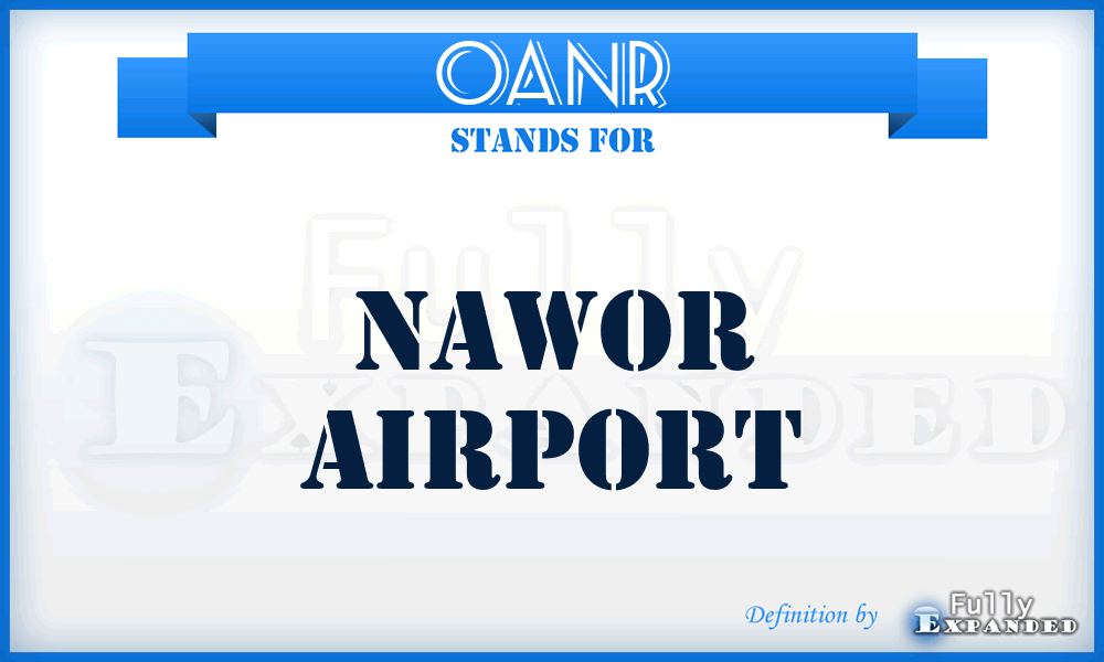 OANR - Nawor airport