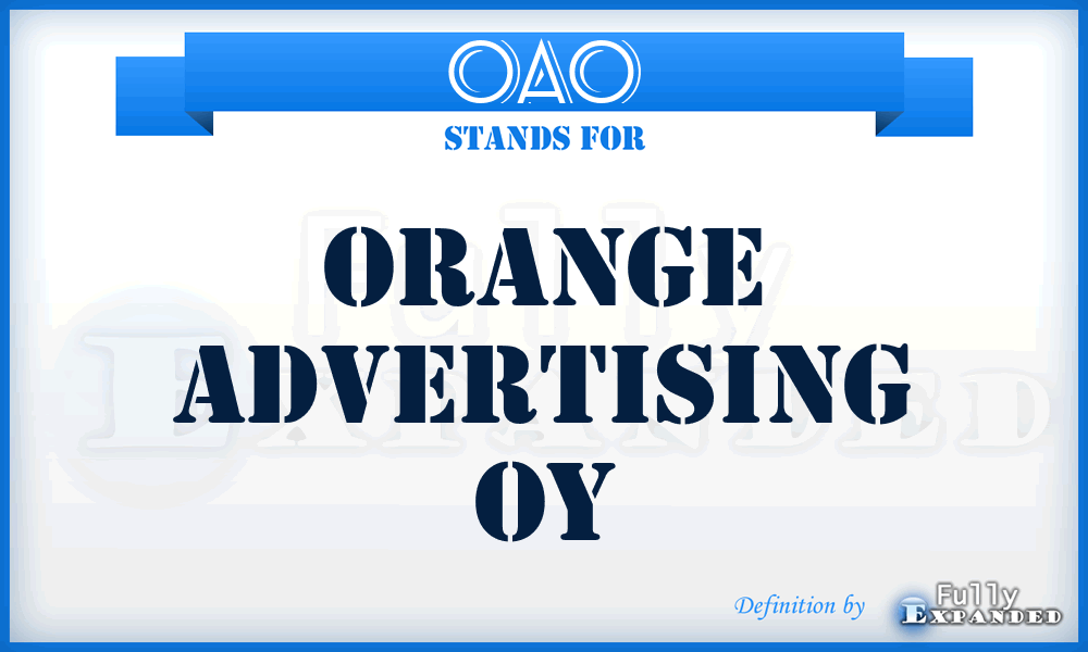 OAO - Orange Advertising Oy