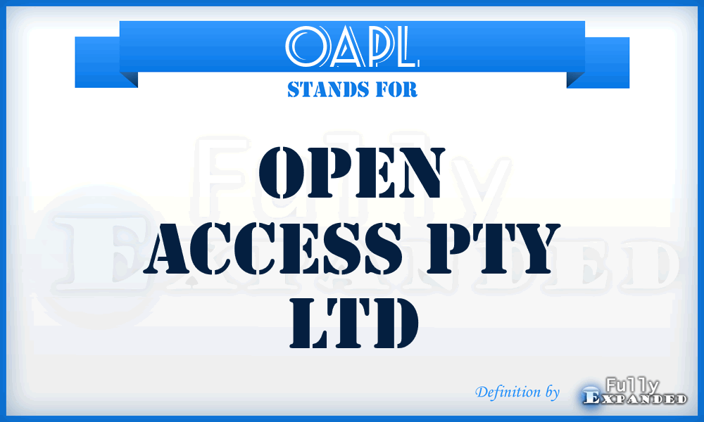 OAPL - Open Access Pty Ltd
