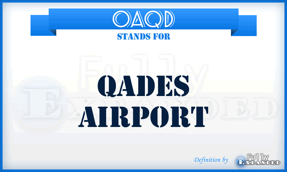 OAQD - Qades airport