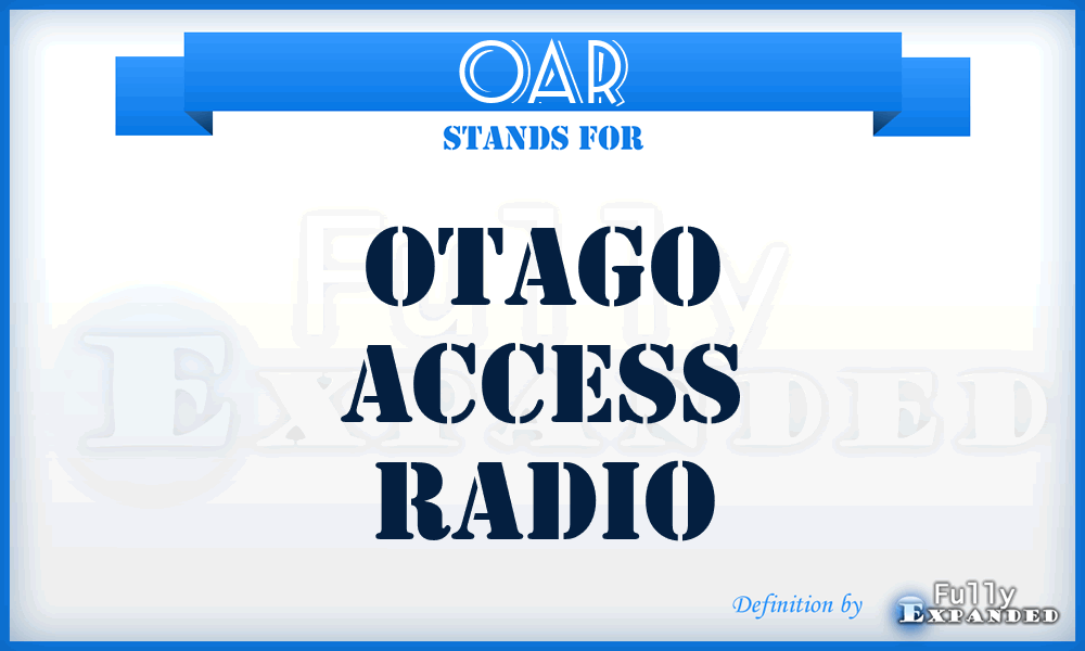 OAR - Otago Access Radio