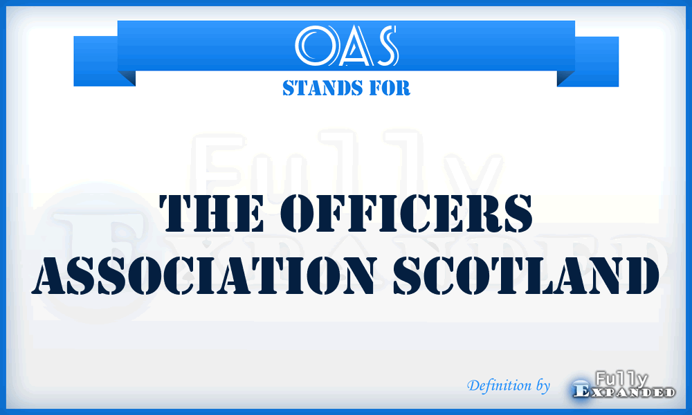 OAS - The Officers Association Scotland