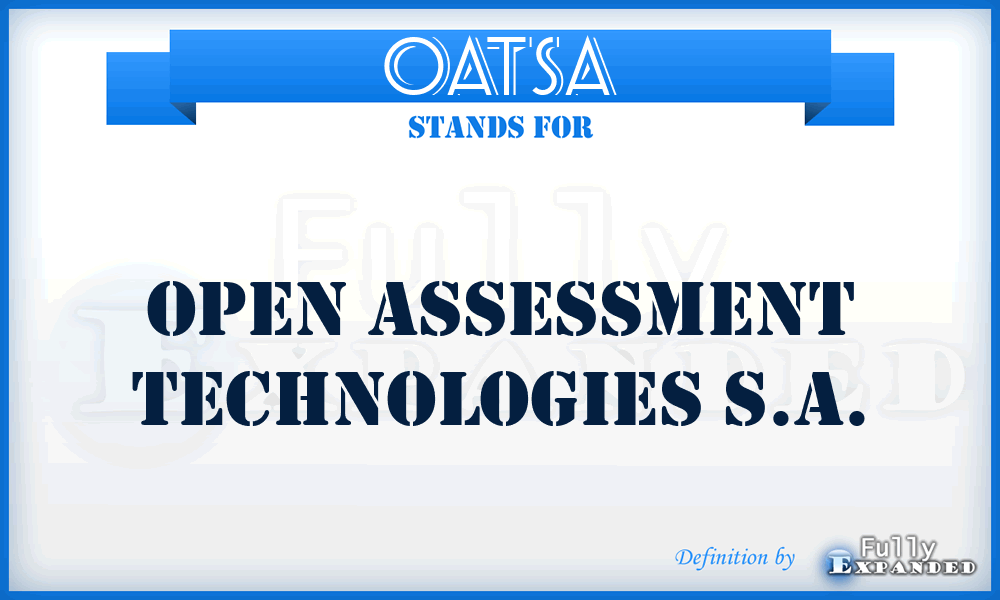 OATSA - Open Assessment Technologies S.A.