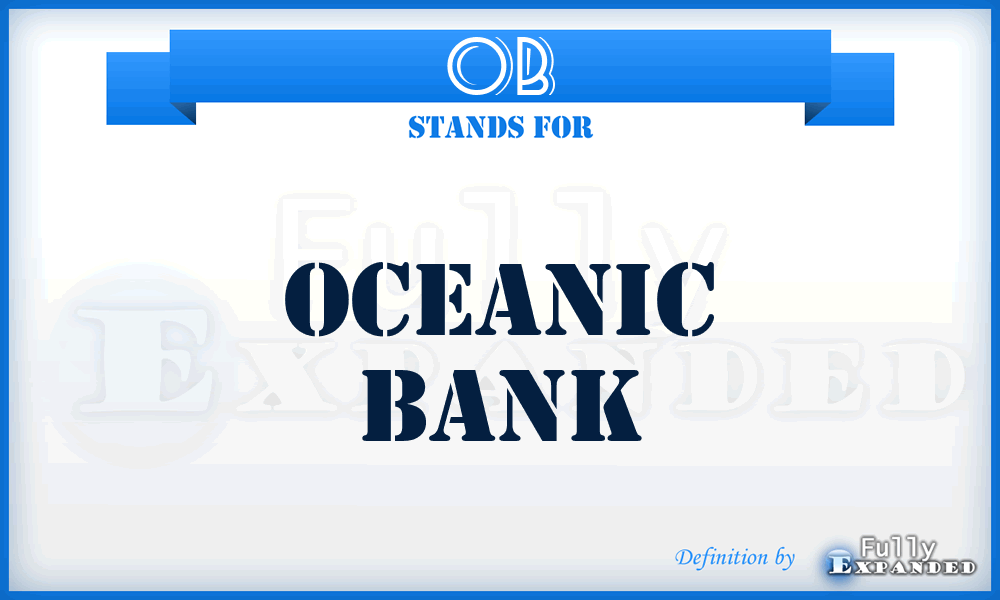 OB - Oceanic Bank